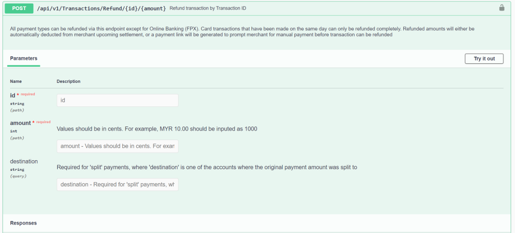 Transactions API Endpoint – Payex is now Xendit